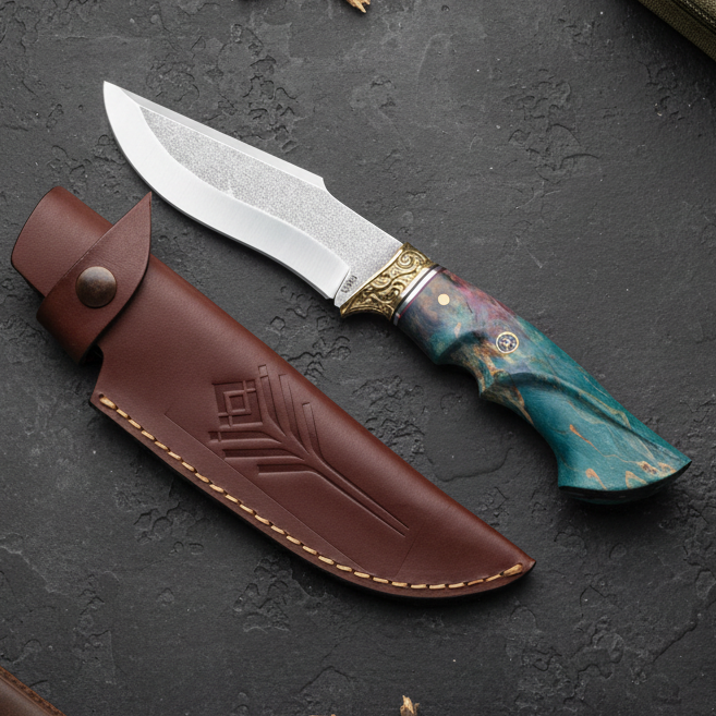N690 Çelik Stabilize Saplı Pirinç Önlüklü Avcı Model 28.5 CM