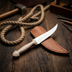 Geyik Boynuzu Sap Bushcraft Kamp Bıçağı