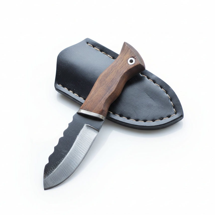 4034 Çelik Ceviz Sap 15 CM Bushcraft Kamp Bıçağı