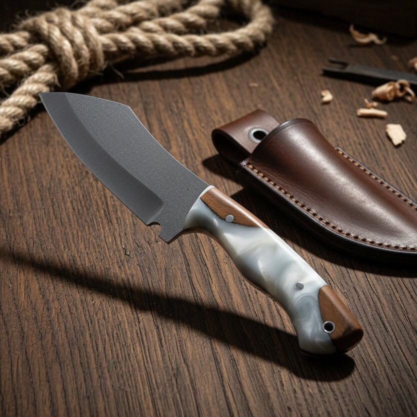Hibrit Sap Satır Model 24 CM Kamp Bıçağı