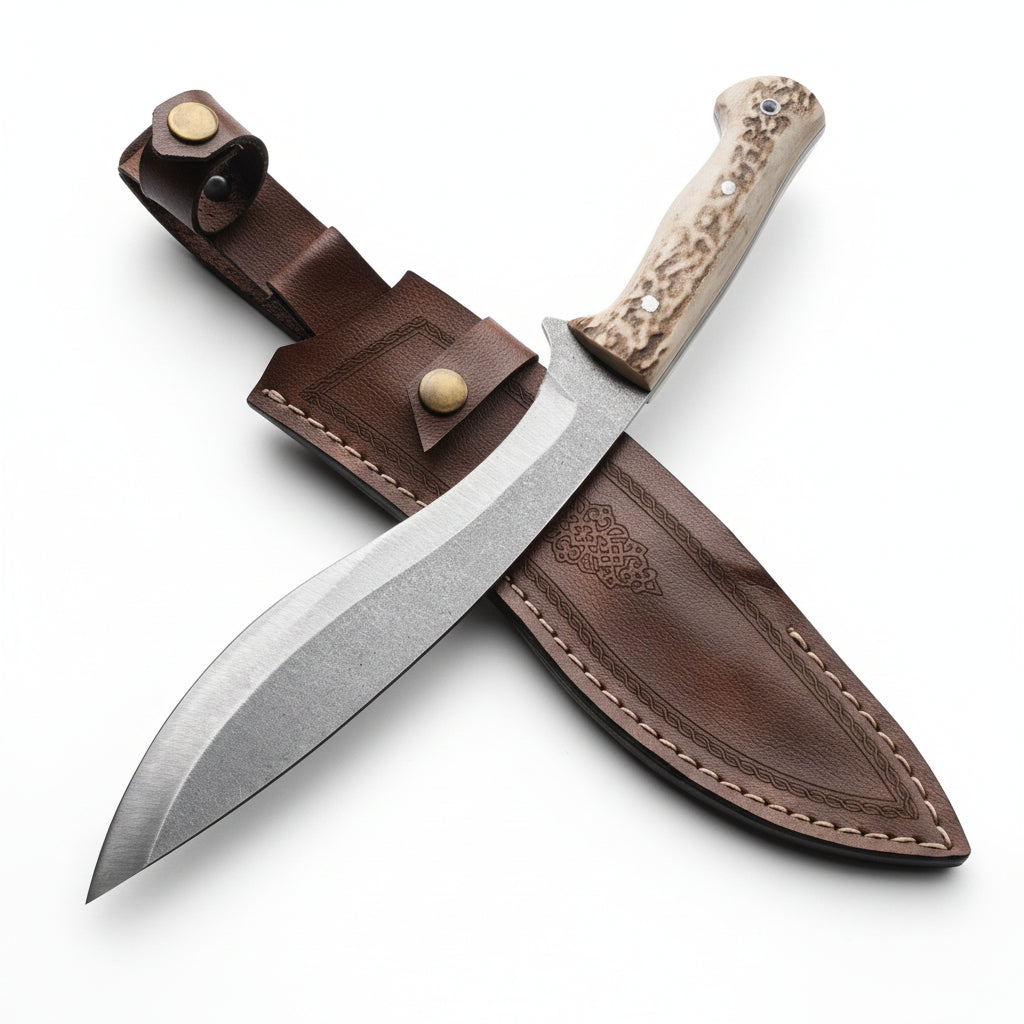 Kukri Model Geyik Boynuzu Saplı 33 CM