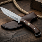 El Yapımı Bushcraft Kamp Bıçağı – 26 cm Ceviz Sap Outdoor Bıçak