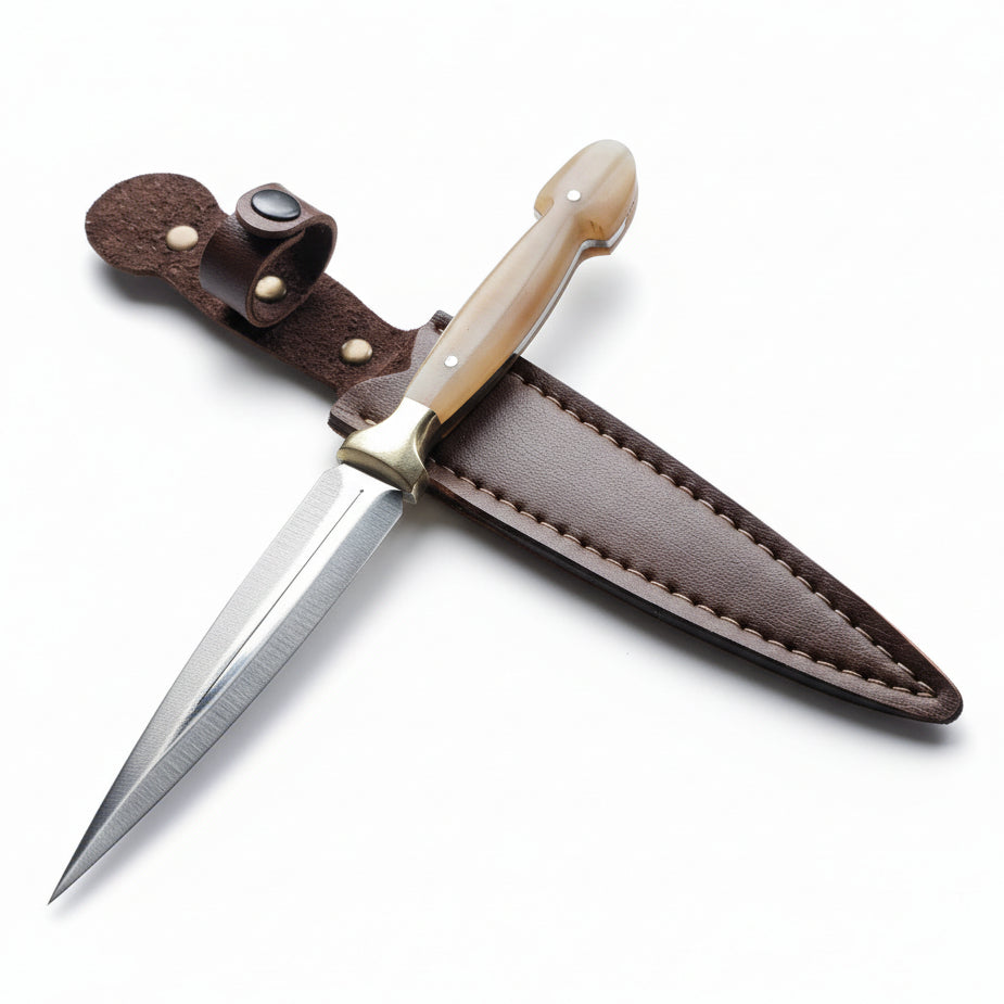 Koç Boynuzu Sap Çerkes Model 20 CM Kamp Bıçağı