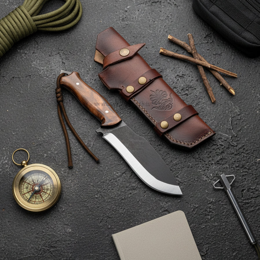 yatay bel kılıflı ceviz sap outdoor bıçak Tanem Craft