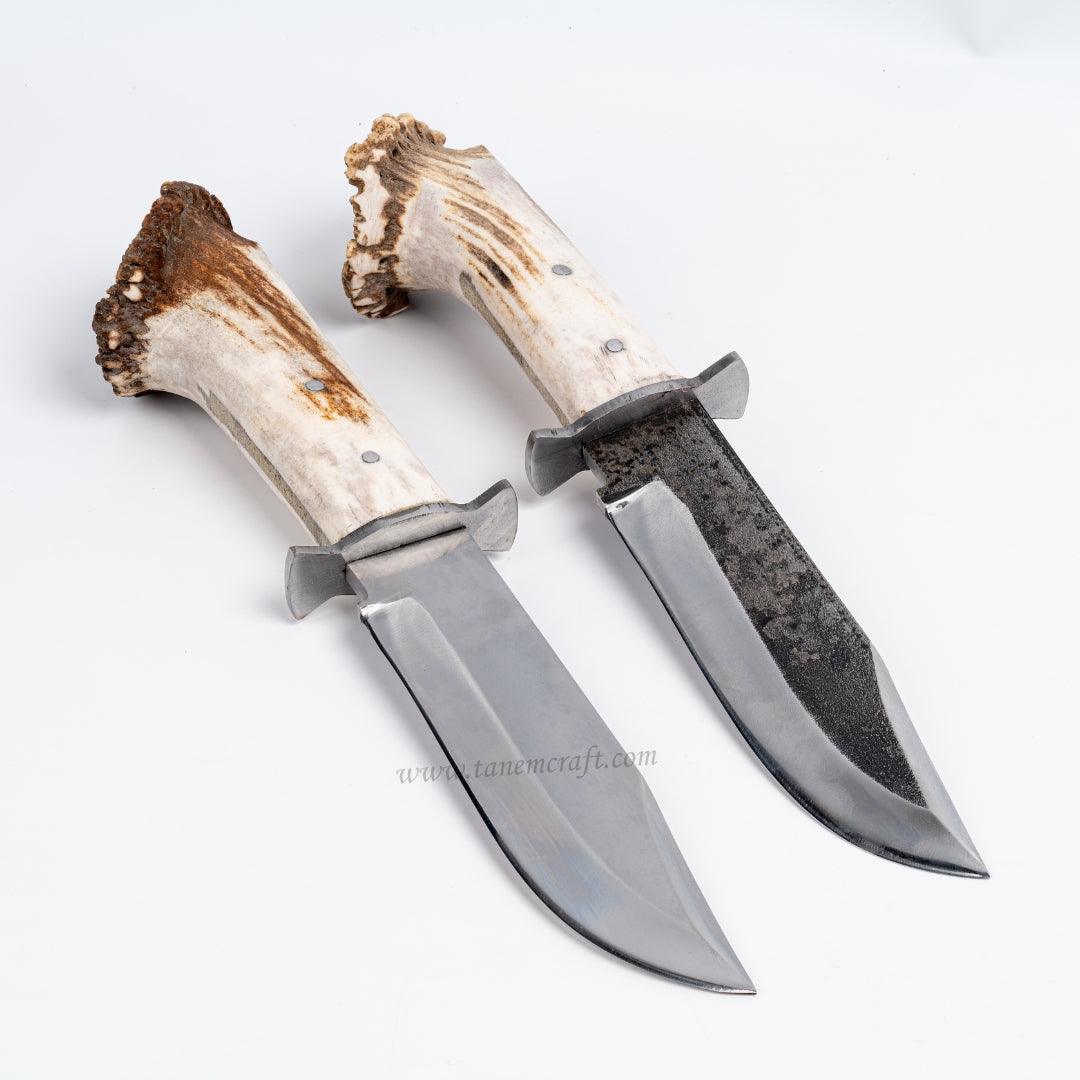 Organik Geyik Boynuzu Saplı Bowie Biçaği - Tanem Craft