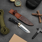 Koç Boynuzu Sap Pirinç Önlüklü Model 25 CM Outdoor Av Bıçağı